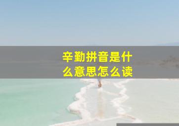 辛勤拼音是什么意思怎么读