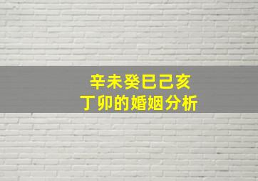 辛未癸巳己亥丁卯的婚姻分析