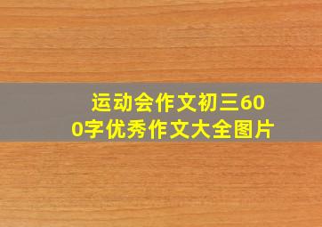 运动会作文初三600字优秀作文大全图片