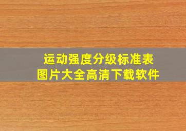 运动强度分级标准表图片大全高清下载软件