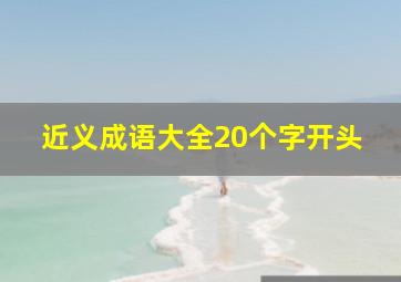 近义成语大全20个字开头