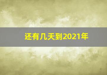 还有几天到2021年