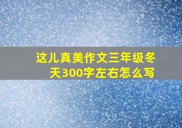 这儿真美作文三年级冬天300字左右怎么写