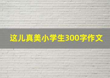 这儿真美小学生300字作文