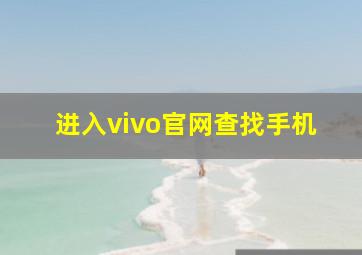 进入vivo官网查找手机