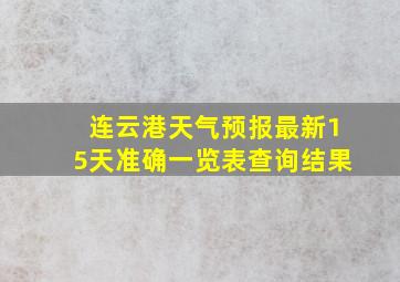 连云港天气预报最新15天准确一览表查询结果