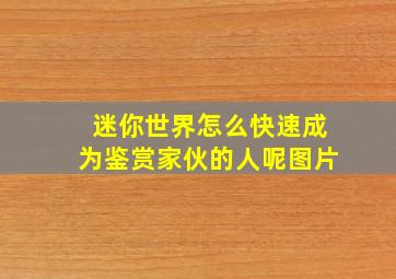 迷你世界怎么快速成为鉴赏家伙的人呢图片