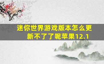 迷你世界游戏版本怎么更新不了了呢苹果12.1