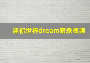 迷你世界dream猎杀视频