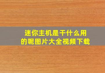 迷你主机是干什么用的呢图片大全视频下载