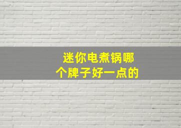 迷你电煮锅哪个牌子好一点的