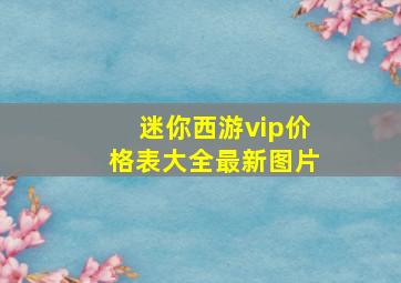 迷你西游vip价格表大全最新图片