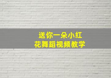 送你一朵小红花舞蹈视频教学