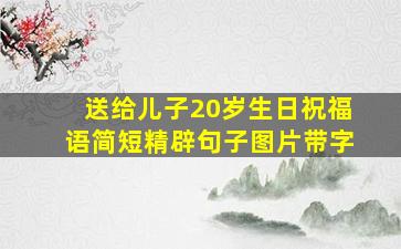 送给儿子20岁生日祝福语简短精辟句子图片带字