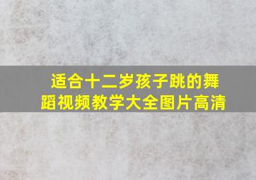 适合十二岁孩子跳的舞蹈视频教学大全图片高清