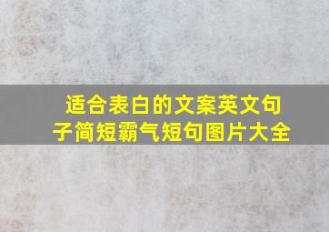 适合表白的文案英文句子简短霸气短句图片大全