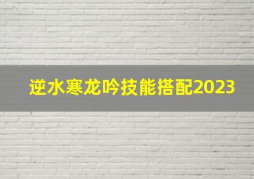 逆水寒龙吟技能搭配2023