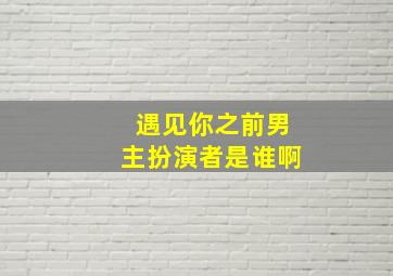 遇见你之前男主扮演者是谁啊