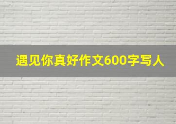 遇见你真好作文600字写人