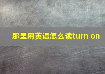 那里用英语怎么读turn on