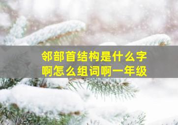 邻部首结构是什么字啊怎么组词啊一年级