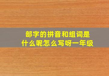 部字的拼音和组词是什么呢怎么写呀一年级