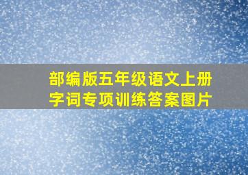 部编版五年级语文上册字词专项训练答案图片