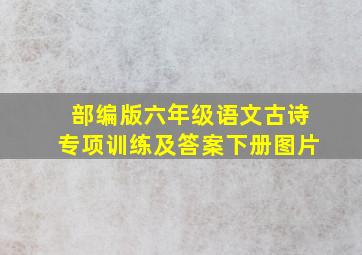 部编版六年级语文古诗专项训练及答案下册图片