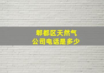 郫都区天然气公司电话是多少