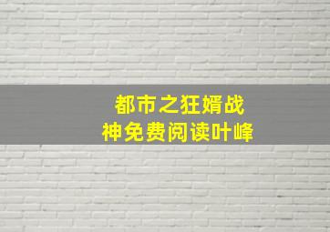 都市之狂婿战神免费阅读叶峰