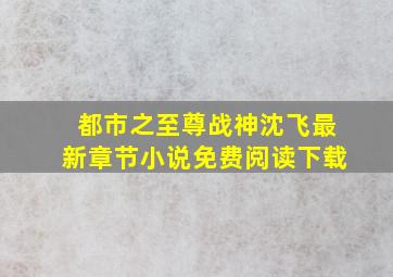 都市之至尊战神沈飞最新章节小说免费阅读下载