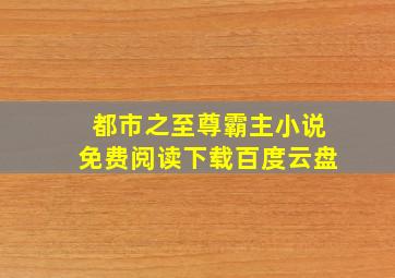 都市之至尊霸主小说免费阅读下载百度云盘