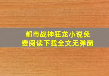 都市战神狂龙小说免费阅读下载全文无弹窗