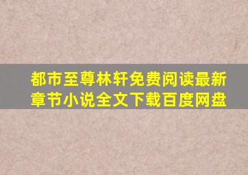 都市至尊林轩免费阅读最新章节小说全文下载百度网盘