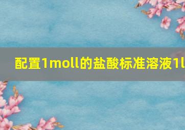 配置1moll的盐酸标准溶液1l