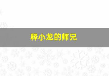 释小龙的师兄