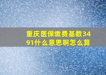 重庆医保缴费基数3491什么意思啊怎么算