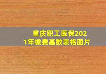 重庆职工医保2021年缴费基数表格图片