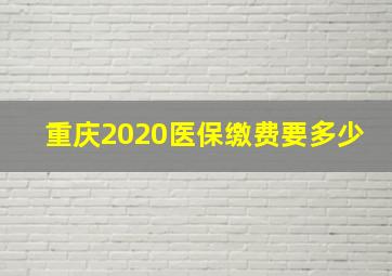 重庆2020医保缴费要多少