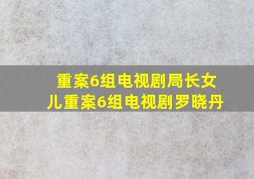 重案6组电视剧局长女儿重案6组电视剧罗晓丹