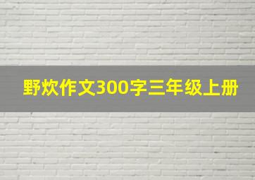 野炊作文300字三年级上册