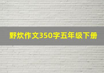 野炊作文350字五年级下册