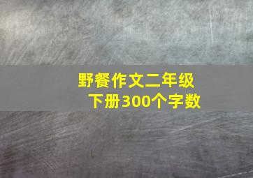 野餐作文二年级下册300个字数