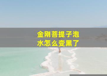 金刚菩提子泡水怎么变黑了