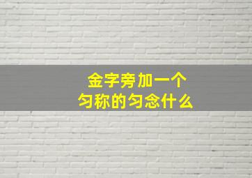 金字旁加一个匀称的匀念什么