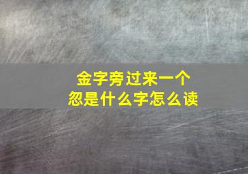 金字旁过来一个忽是什么字怎么读