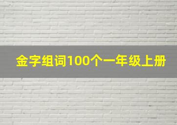 金字组词100个一年级上册