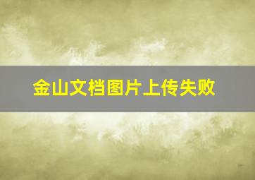 金山文档图片上传失败