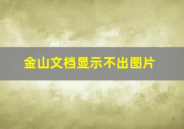 金山文档显示不出图片