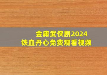 金庸武侠剧2024铁血丹心免费观看视频